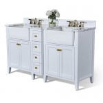 Adeline 60 in. Bath Vanity Set in White