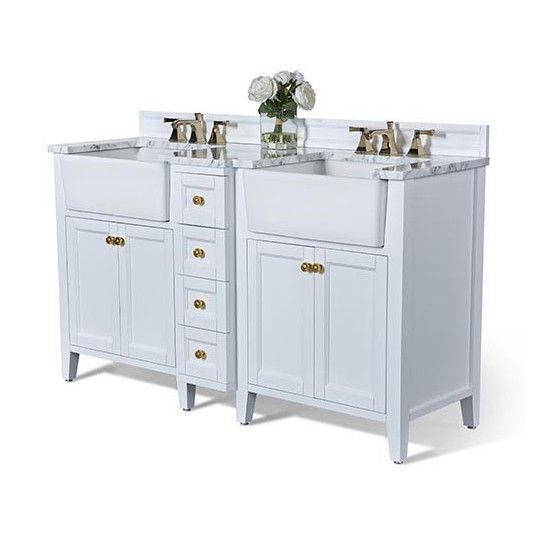 Adeline 60 in. Bath Vanity Set in White