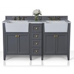 Adeline 60 in. Bath Vanity Set in Sapphire Gray