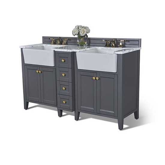 Adeline 60 in. Bath Vanity Set in Sapphire Gray