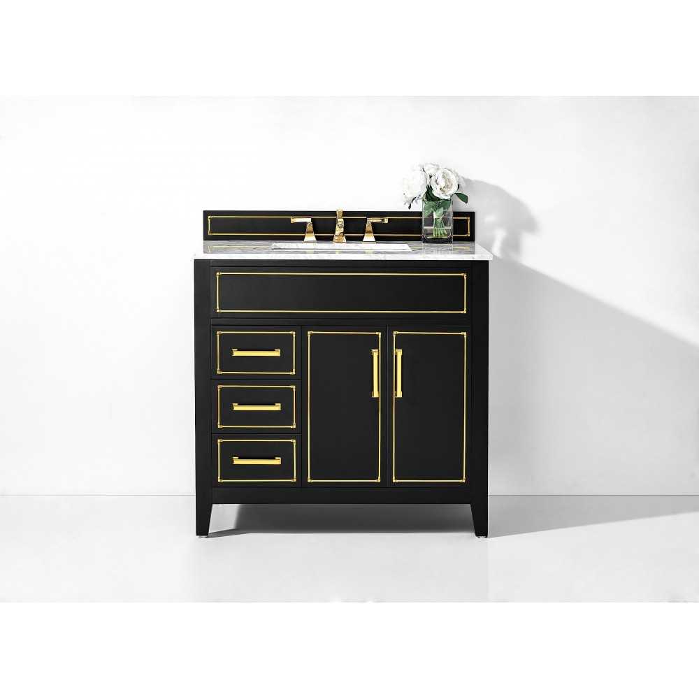 Aspen 36 in. Bath Vanity Set in Black Onyx