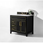 Aspen 36 in. Bath Vanity Set in Black Onyx