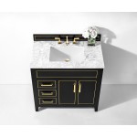 Aspen 36 in. Bath Vanity Set in Black Onyx