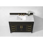 Aspen 48 in. Bath Vanity Set in Black Onyx