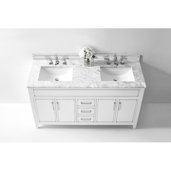 Aspen 60 in. Bath Vanity Set in White