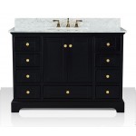 Audrey 48 in. Bath Vanity Set in Onyx Black