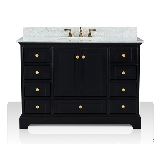 Audrey 48 in. Bath Vanity Set in Onyx Black