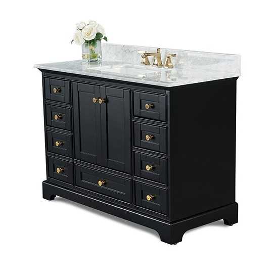 Audrey 48 in. Bath Vanity Set in Onyx Black