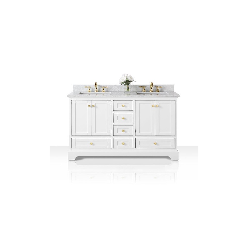 Audrey 60 in. Bath Vanity Set in White