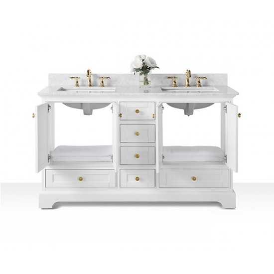 Audrey 60 in. Bath Vanity Set in White