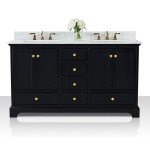 Audrey 60 in. Bath Vanity Set in Onyx Black