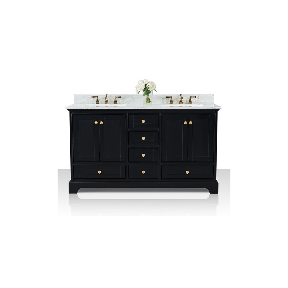 Audrey 60 in. Bath Vanity Set in Onyx Black