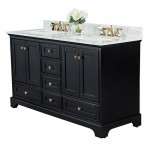 Audrey 60 in. Bath Vanity Set in Onyx Black