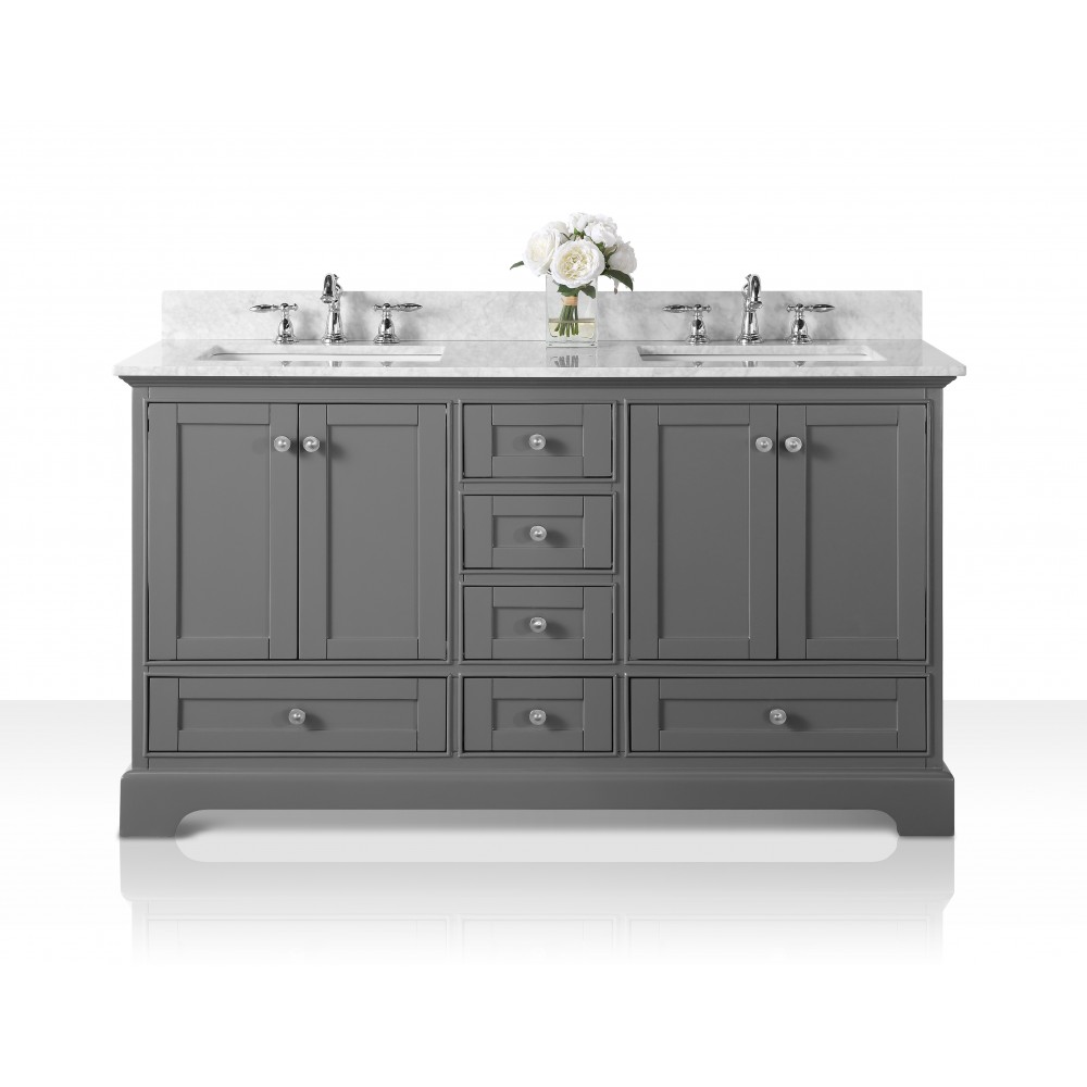 Audrey 60 in. Bath Vanity Set in Sapphire Gray