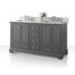 Audrey 60 in. Bath Vanity Set in Sapphire Gray