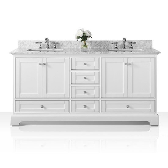 Audrey 72 in. Bath Vanity Set in White