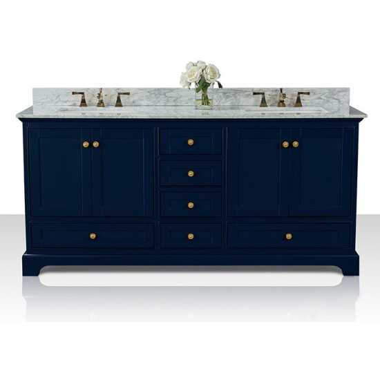 Audrey 72 in. Bath Vanity Set in Heritage Blue