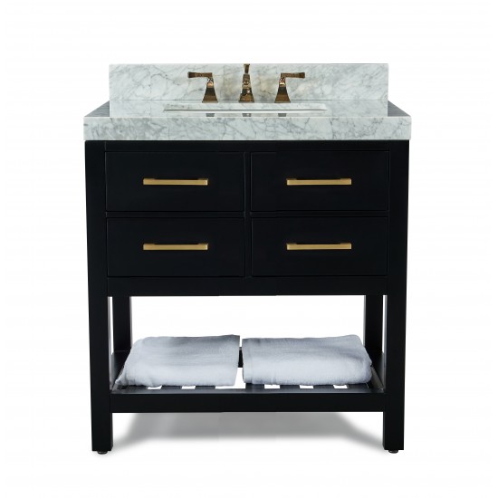 Elizabeth 36 in.Bath Vanity Set in Black Onyx