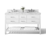 Elizabeth 60 in. Bath Vanity Set in White