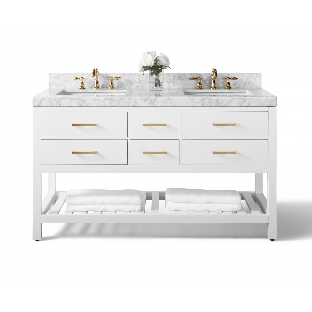 Elizabeth 60 in. Bath Vanity Set in White