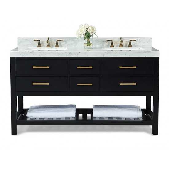 Elizabeth 60 in. Bath Vanity Set in Black Onyx