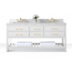 Elizabeth 72 in. Bath Vanity Set in White