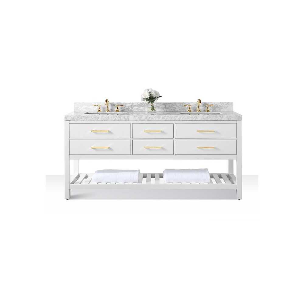 Elizabeth 72 in. Bath Vanity Set in White