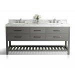 Elizabeth 72 in. Bath Vanity Set in Sapphire Gray