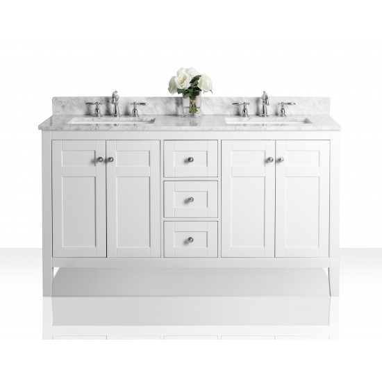 Maili 60 in. Bath Vanity Set in White