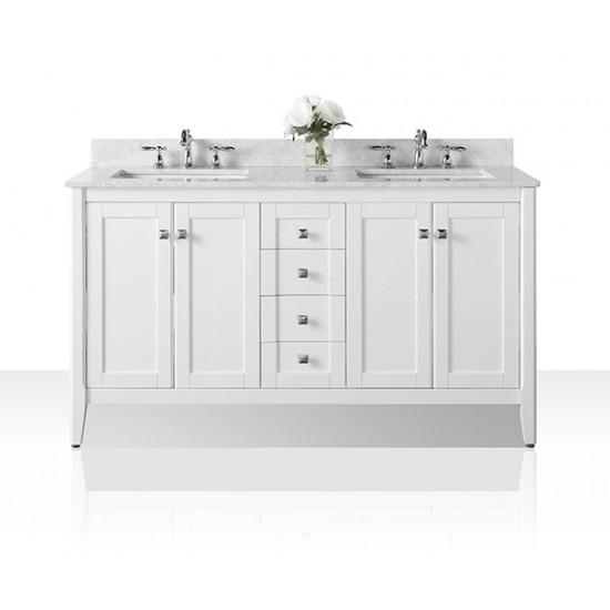 Shelton 60 in. Bath Vanity Set in White