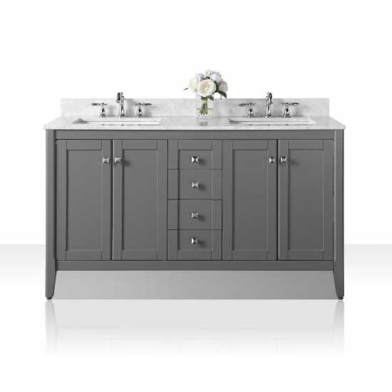 Shelton 60 in. Bath Vanity Set in Sapphire Gray