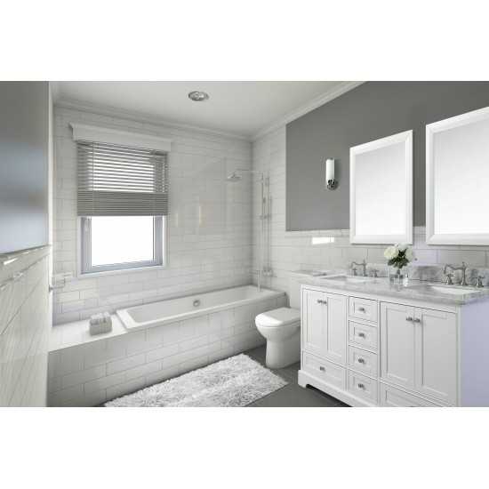 Audrey 48 in. Bath Vanity Set in White with 28 in. Mirror