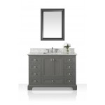 Audrey 48 in. Bath Vanity Set in Sapphire Gray with 28 in. Mirror