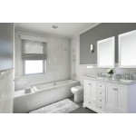 Audrey 60 in. Bath Vanity Set in White with 24 in. Mirror