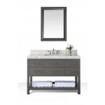 Elizabeth 48 in. Bath Vanity Set in Sapphire Gray with 28 in. Mirror