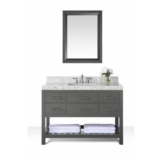 Elizabeth 48 in. Bath Vanity Set in Sapphire Gray with 28 in. Mirror