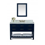 Elizabeth 48 in.Bath Vanity Set in Heritage Blue with 28 in. Mirror