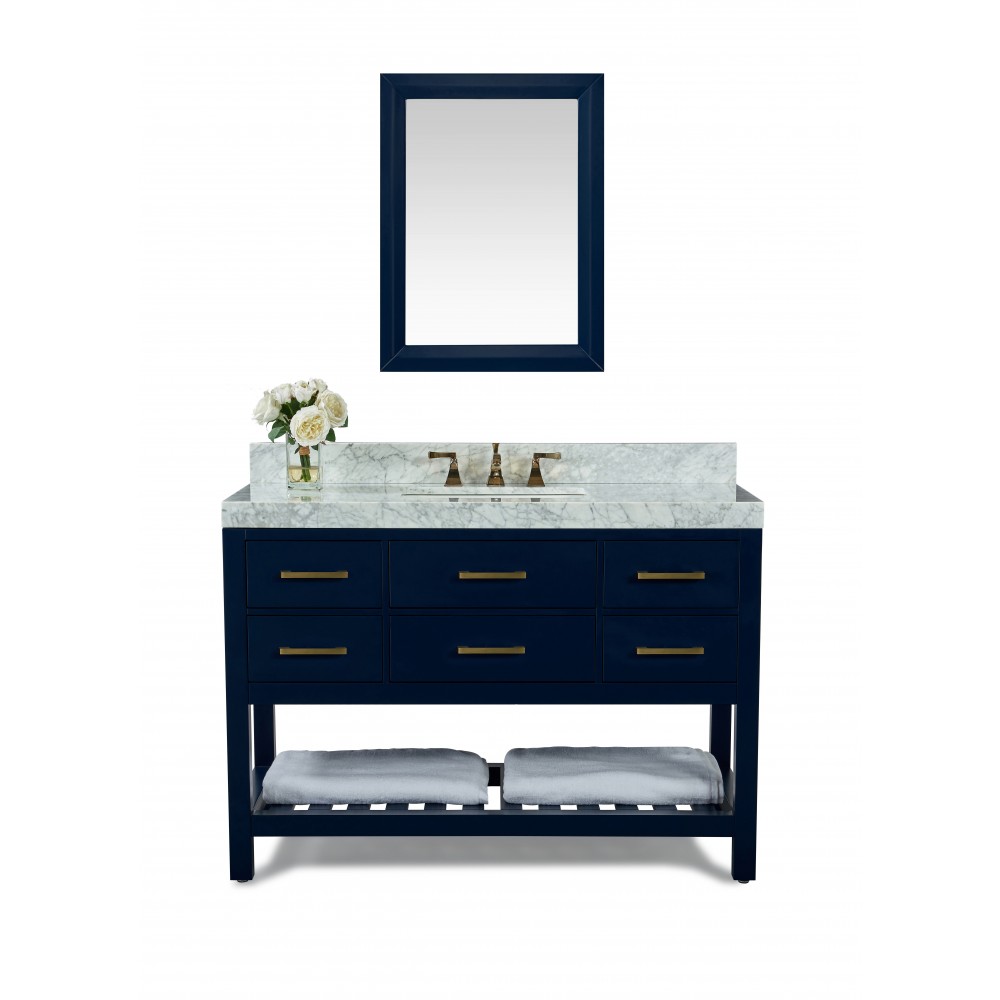 Elizabeth 48 in.Bath Vanity Set in Heritage Blue with 28 in. Mirror