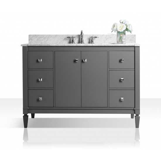 Kayleigh 48 in. Bath Vanity Set in Sapphire Gray with 28 in. Mirror