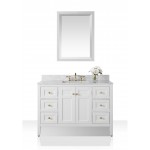 Maili 48 in. Bath Vanity Set in White with 28 in. Mirror