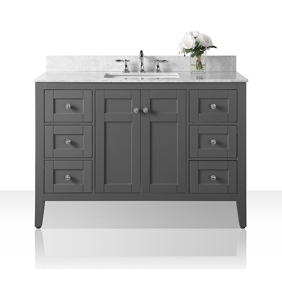 Maili 48 in. Bath Vanity Set in Sapphire Gray with 28 in. Mirror
