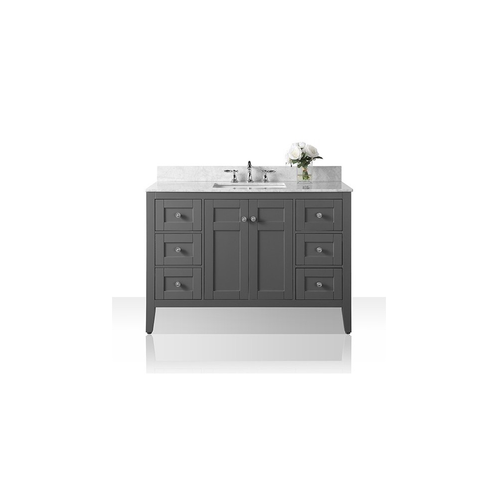 Maili 48 in. Bath Vanity Set in Sapphire Gray with 28 in. Mirror