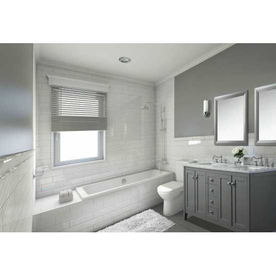 Shelton 48 in. Bath Vanity Set in Sapphire Gray with 28 in. Mirror