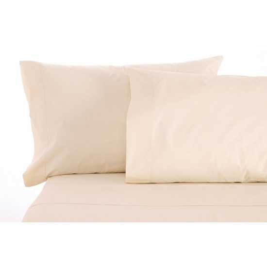 Sleep & Beyond 100% Organic Cotton Sheet Set, Twin, Up to18", Ivory