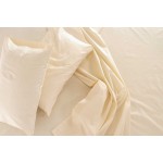 Sleep & Beyond 100% Organic Cotton Sheet Set, Twin, Up to18", Ivory