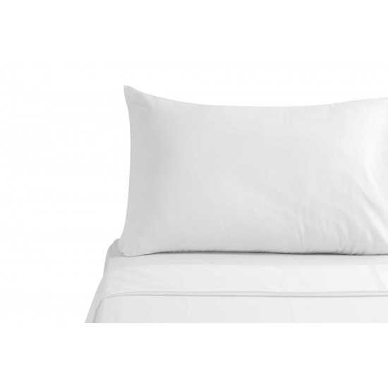 Sleep & Beyond 100% Organic Cotton Sheet Set, Twin, Up to18", White