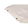 Sleep & Beyond 100% Organic Cotton Duvet Cover, Full/Queen 92x92", Ivory