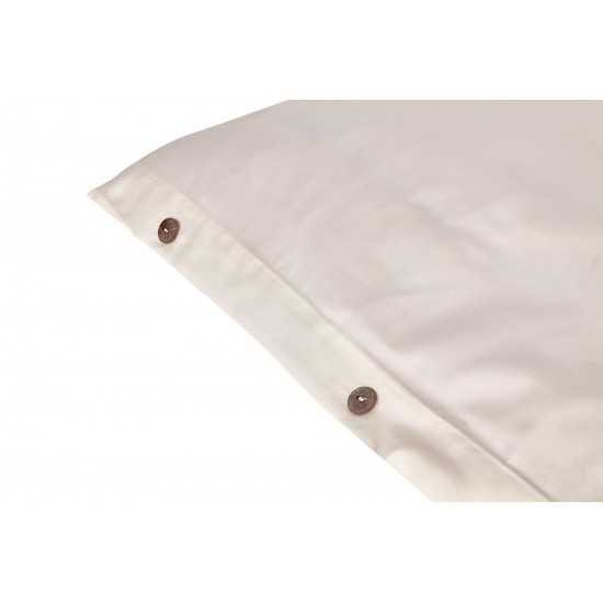 Sleep & Beyond 100% Organic Cotton Duvet Cover, Super King 112x100", Ivory