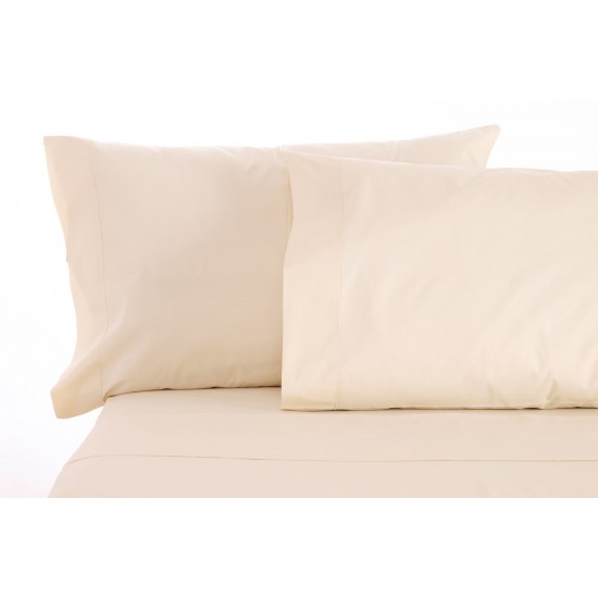 Sleep & Beyond 100% Organic Cotton Pillow Case Pair, Standard/Queen 20x32, Ivory