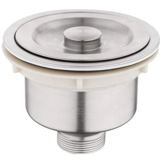 16.5-in. W Undermount Brushed Nickel Kitchen Sink Set For Deck Mount Drilling - Strainer Included